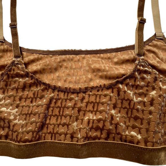 SKIMS Velvet Logo Scoop Bralette Chai Womens XL - Picture 6 of 10